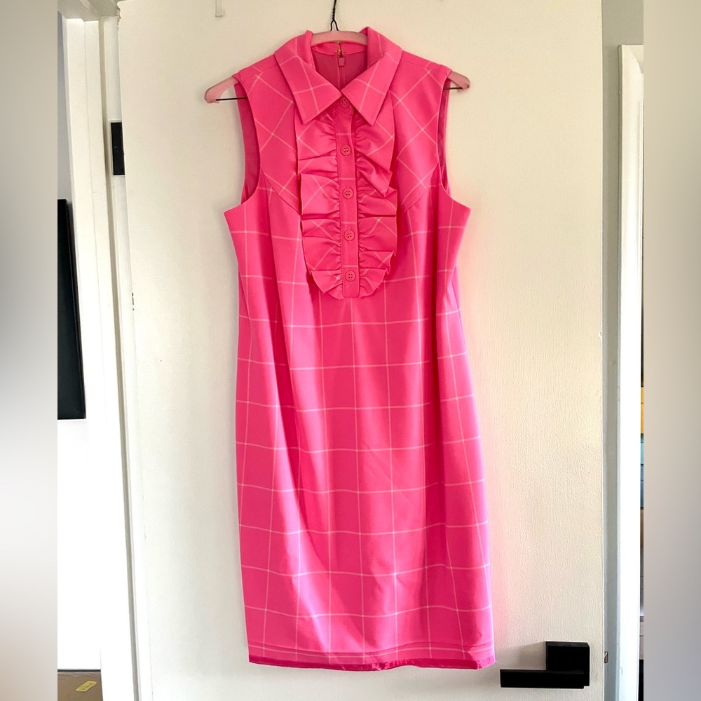 Trina Turk Pink Checkered Dress